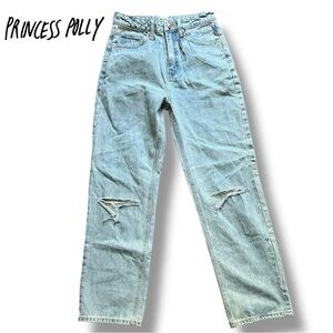 Princess Polly Light Blue High Rise Jeans